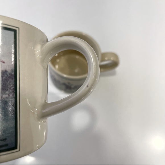 Vintage 1988 Set of 2 Polo Horse Stoneware Mugs Made in Japan - Picture 5 of 9